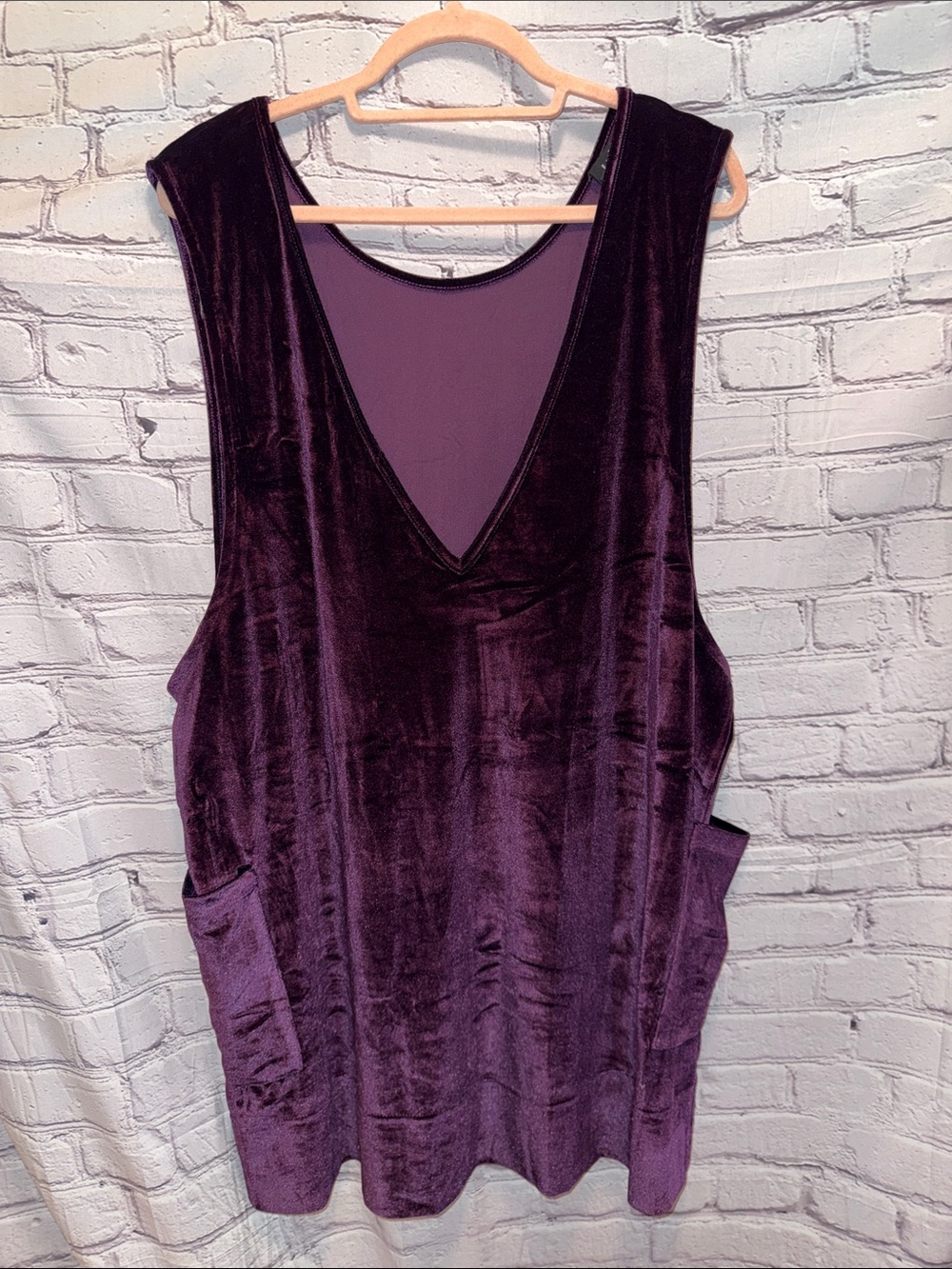 Agnes & Dora Velvet Mini Dress/Tanktop in Deep Plum